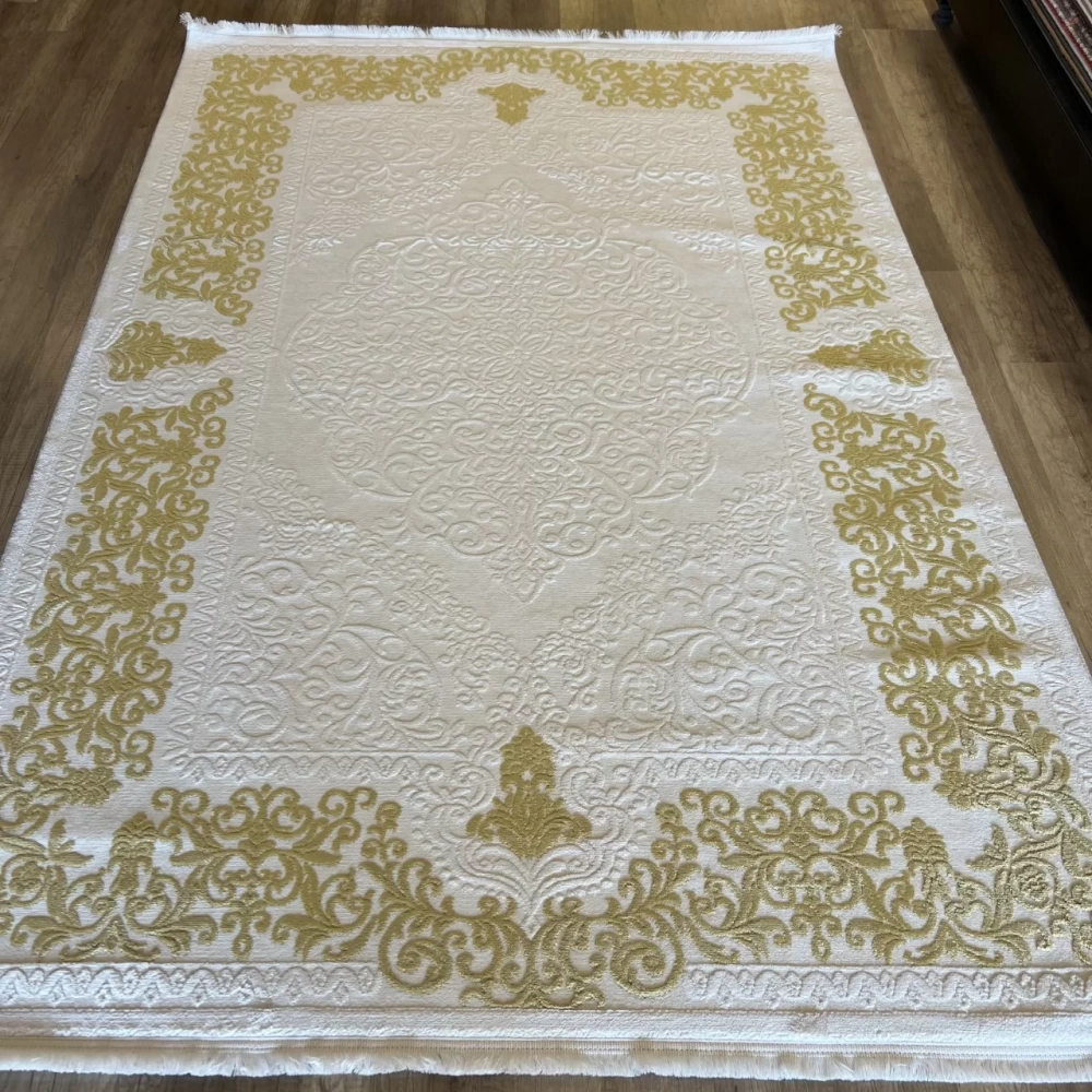 İpek Halı Gaspara 14958 Krem Gold Klasik Salon Halısı