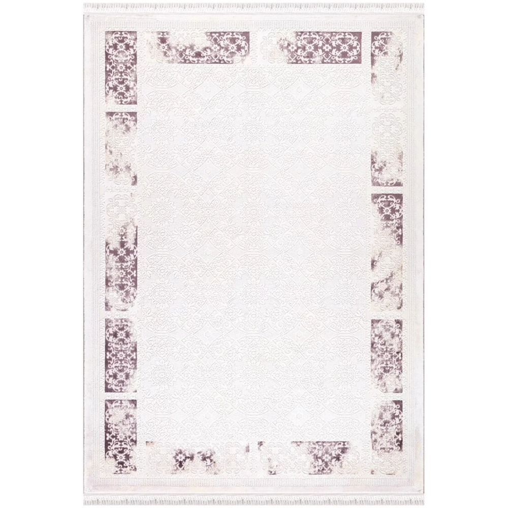İpek Mekik Halı Blossom 13451 Krem Lila Salon Halısı
