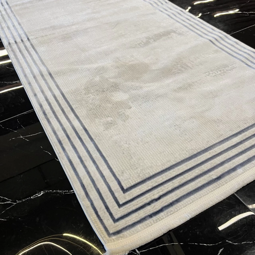 Luxess Halı Zen 1047 A.Blue Çerçeveli Modern Salon Halısı