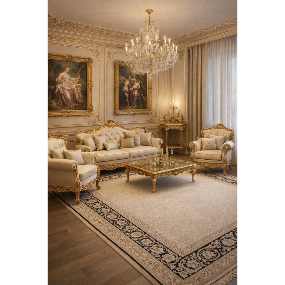 Hoom Rugs Avangard 1315 D Klasik Salon Halısı