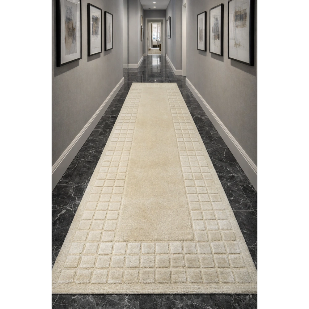 Eko Halı Siena 3D Bow White El Dokuma Yolluk