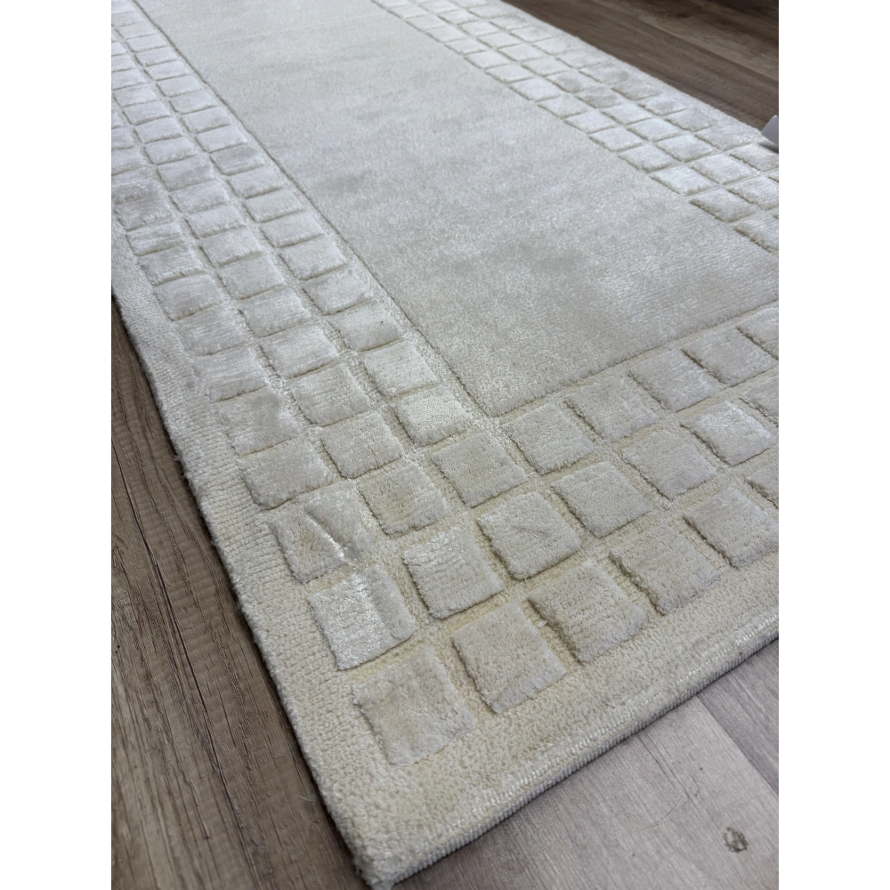 Eko Halı Siena 3D Bow White El Dokuma Yolluk