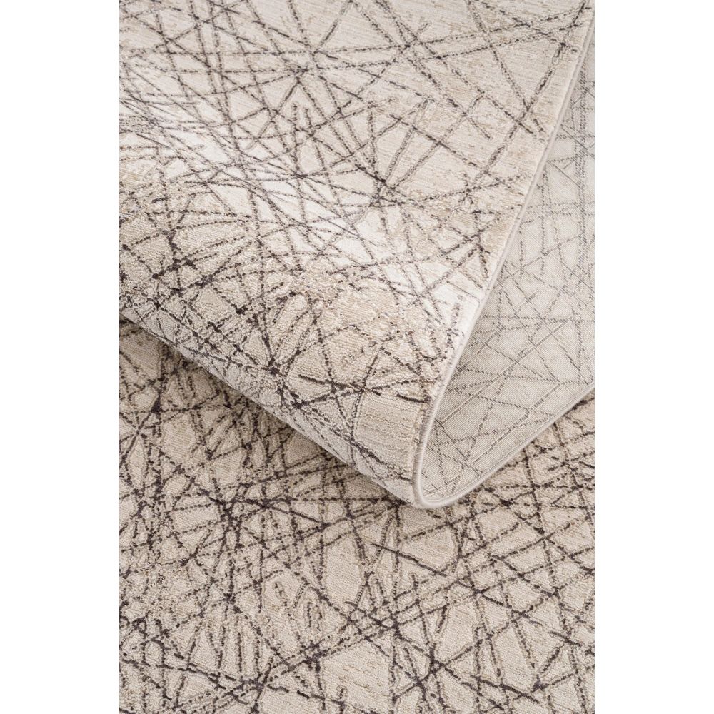 Hoom Rugs Emperor Krem Antrasit Yüksek Kalite Sık Dokuma Salon Halısı