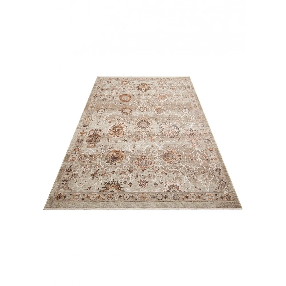 Eko Halı Sofia SOF 05 Cream Gold Uşak Motifli Renkli Makine Halısı