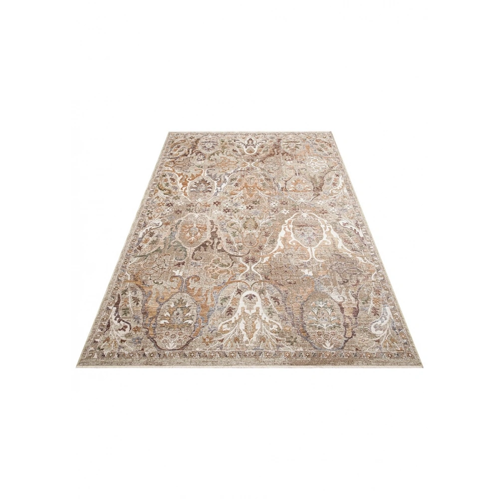 Eko Halı Sofia SOF 02 Cream Gold Uşak Motifli Renkli Makine Halısı