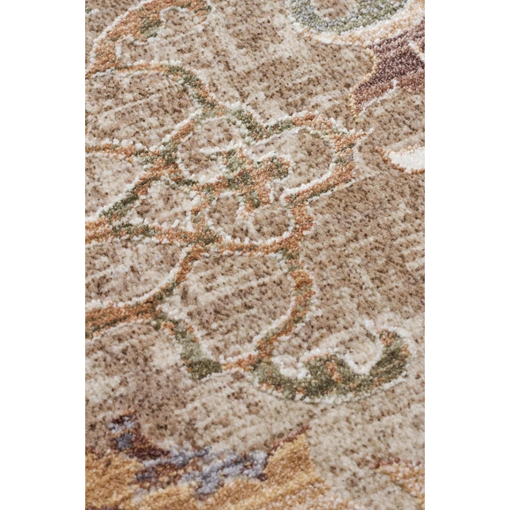 Eko Halı Sofia SOF 02 Cream Gold Uşak Motifli Renkli Makine Halısı