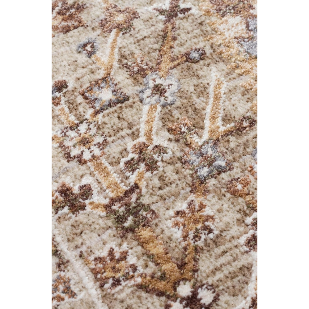 Eko Halı Sofia SOF 01 Cream Gold Uşak Motifli Renkli Makine Halısı