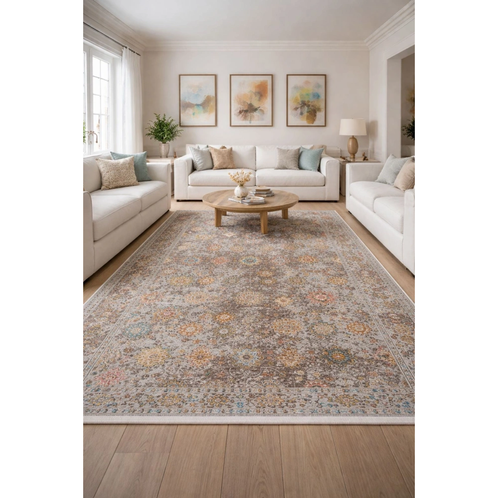 Eko Halı Sofia SOF 04 Multy Uşak Motifli Renkli Makine Halısı