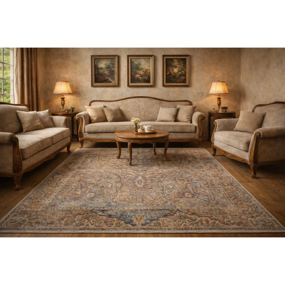 Eko Halı Sofia SOF 03 Multy Uşak Motifli Renkli Makine Halısı