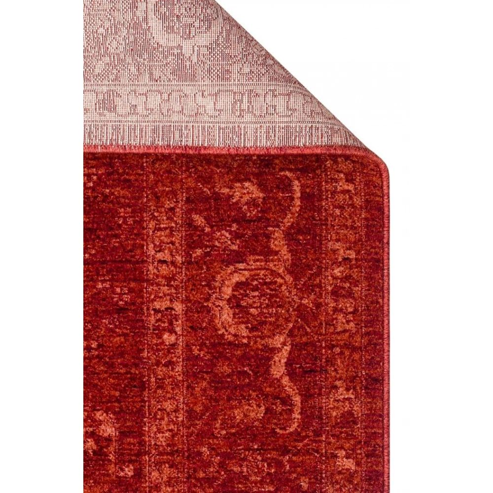 Eko Halı Shıraz SHR 03 Red Vintage Tarzlı Yumuşak Dokulu Modern Makine Halısı
