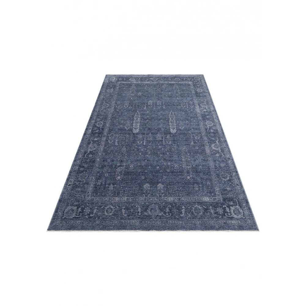 Eko Halı Shıraz SHR 03 Navy Vintage Tarzlı Yumuşak Dokulu Modern Makine Halısı