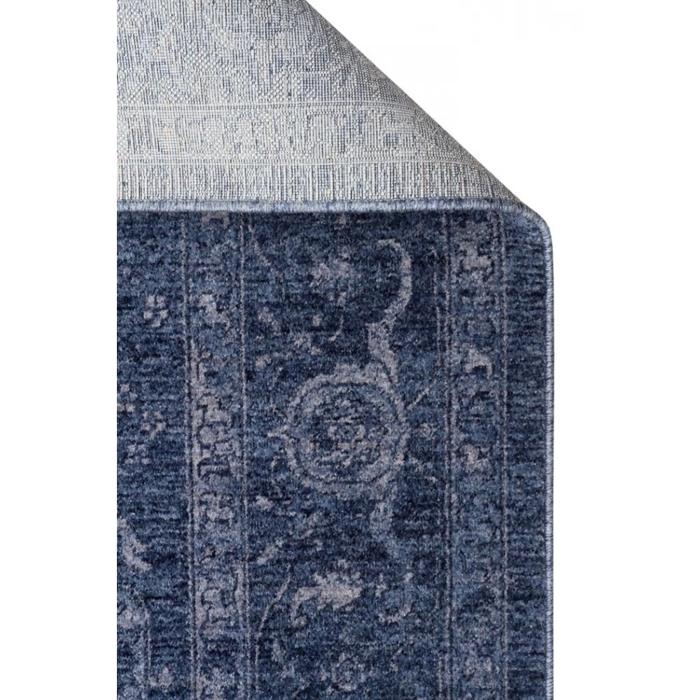 Eko Halı Shıraz SHR 03 Navy Vintage Tarzlı Yumuşak Dokulu Modern Makine Halısı