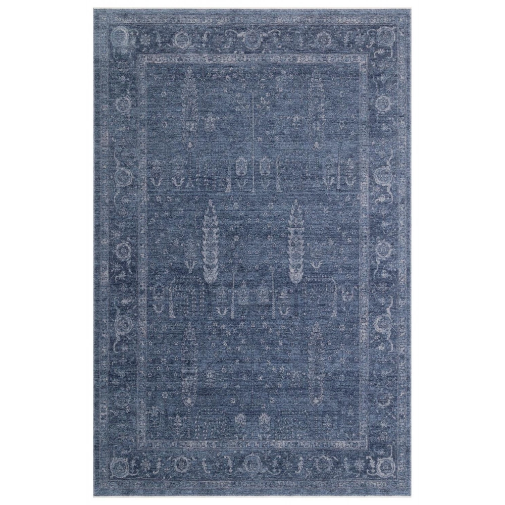 Eko Halı Shıraz SHR 03 Navy Vintage Tarzlı Yumuşak Dokulu Modern Makine Halısı