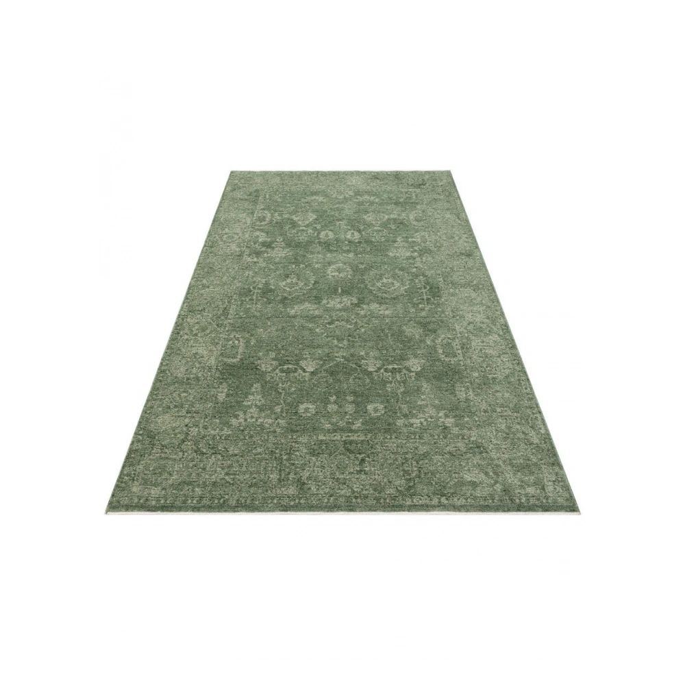 Eko Halı Shıraz SHR 02 Green Vintage Tarzlı Yumuşak Dokulu Modern Makine Halısı