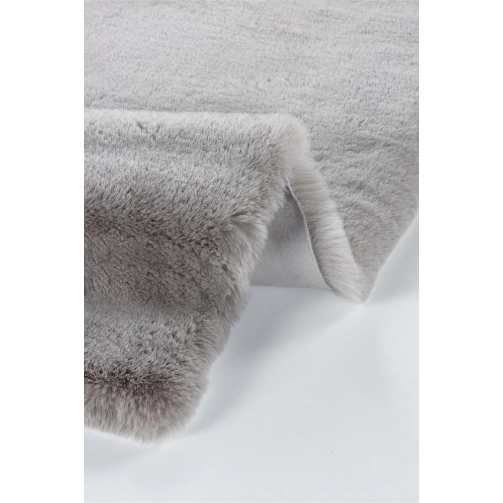 Apex Palma Gri Peluş Post Şekilli Halı
