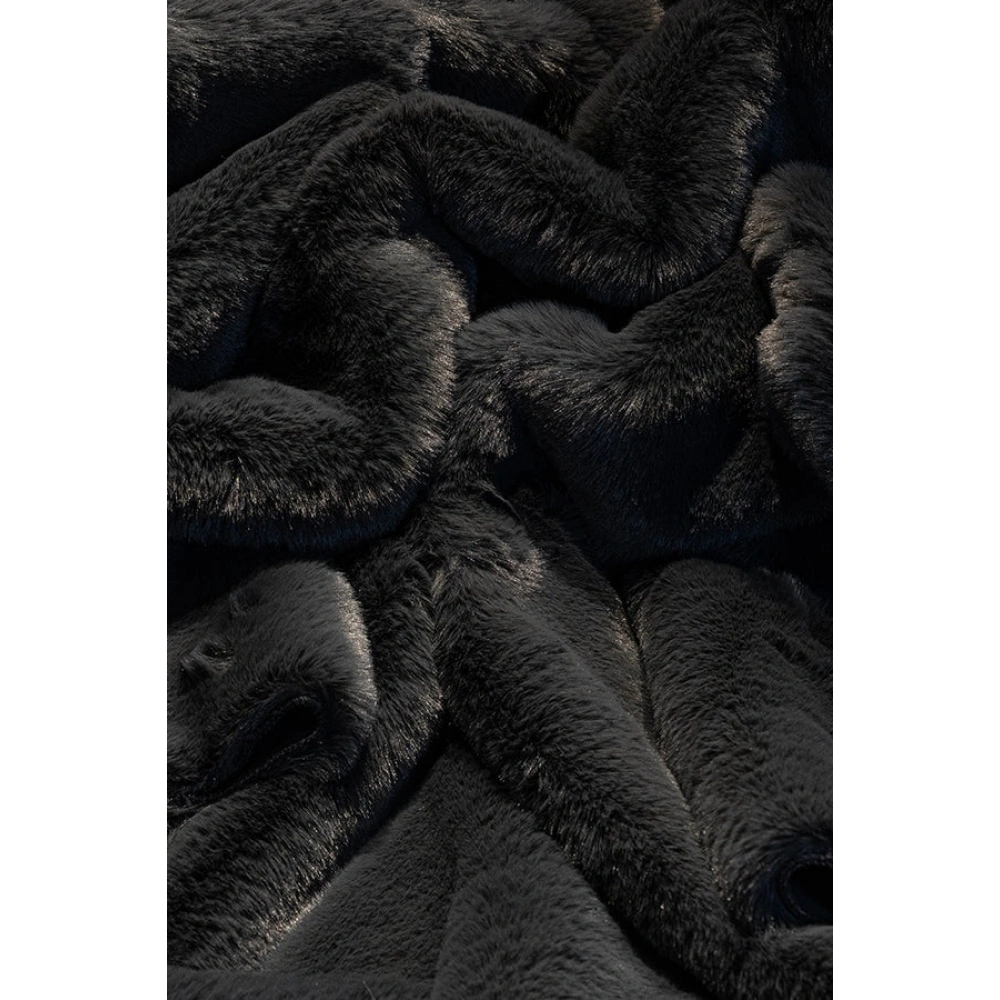 Apex Palma Antrasit Peluş Post Şekilli Halı