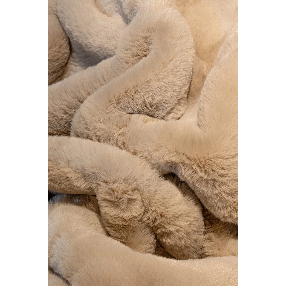 Apex Polo 8707 Vizon Peluş Düz Şekilli Halı