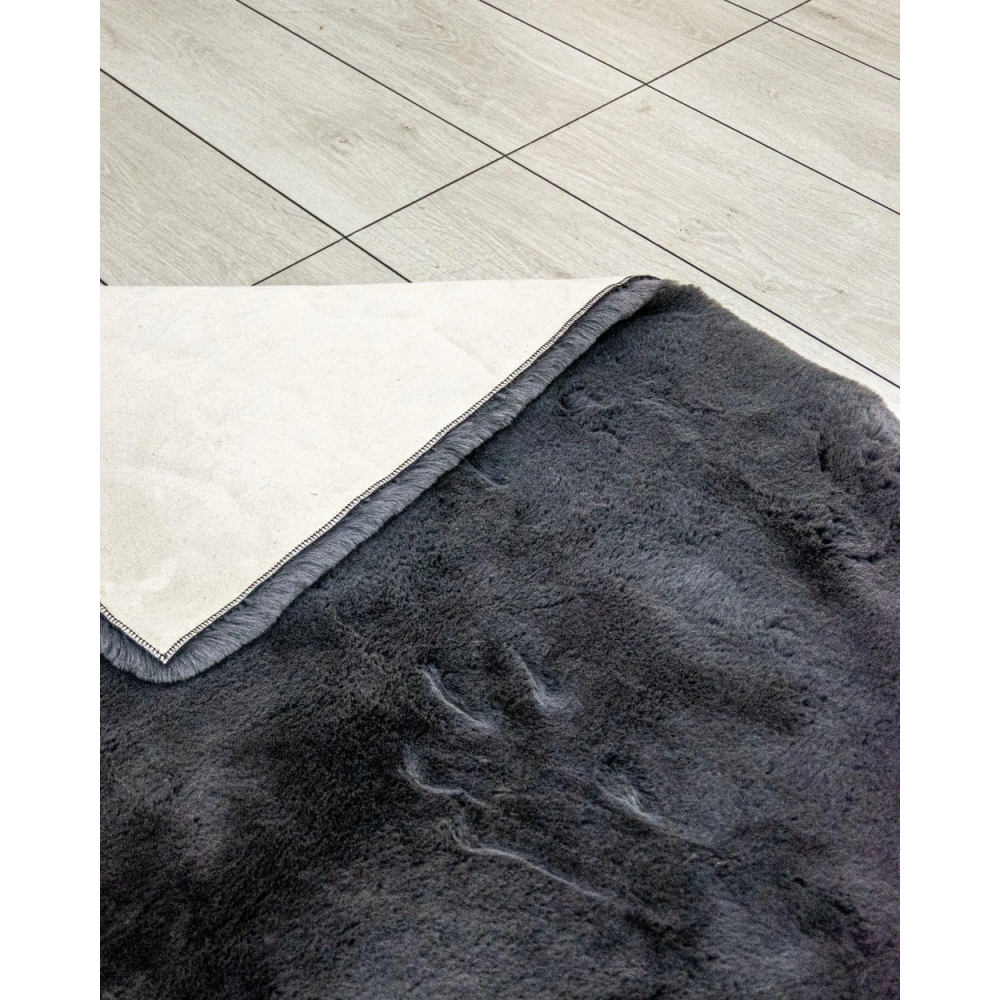 Apex Polo 8706 Antrasit Peluş Düz Şekilli Halı