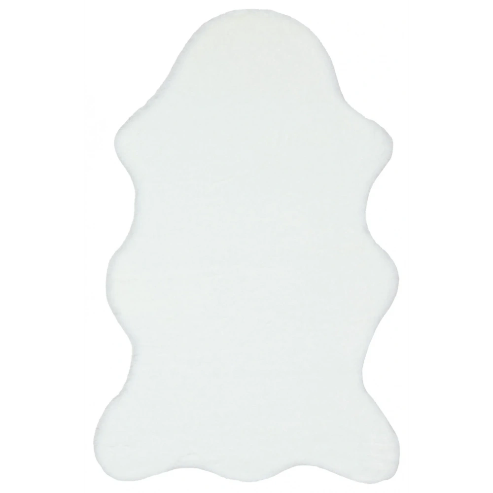 Apex Polo 8705 Beyaz Peluş Düz Şekilli Halı