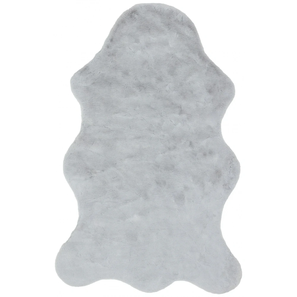 Apex Polo 8702 Gri Peluş Düz Şekilli Halı