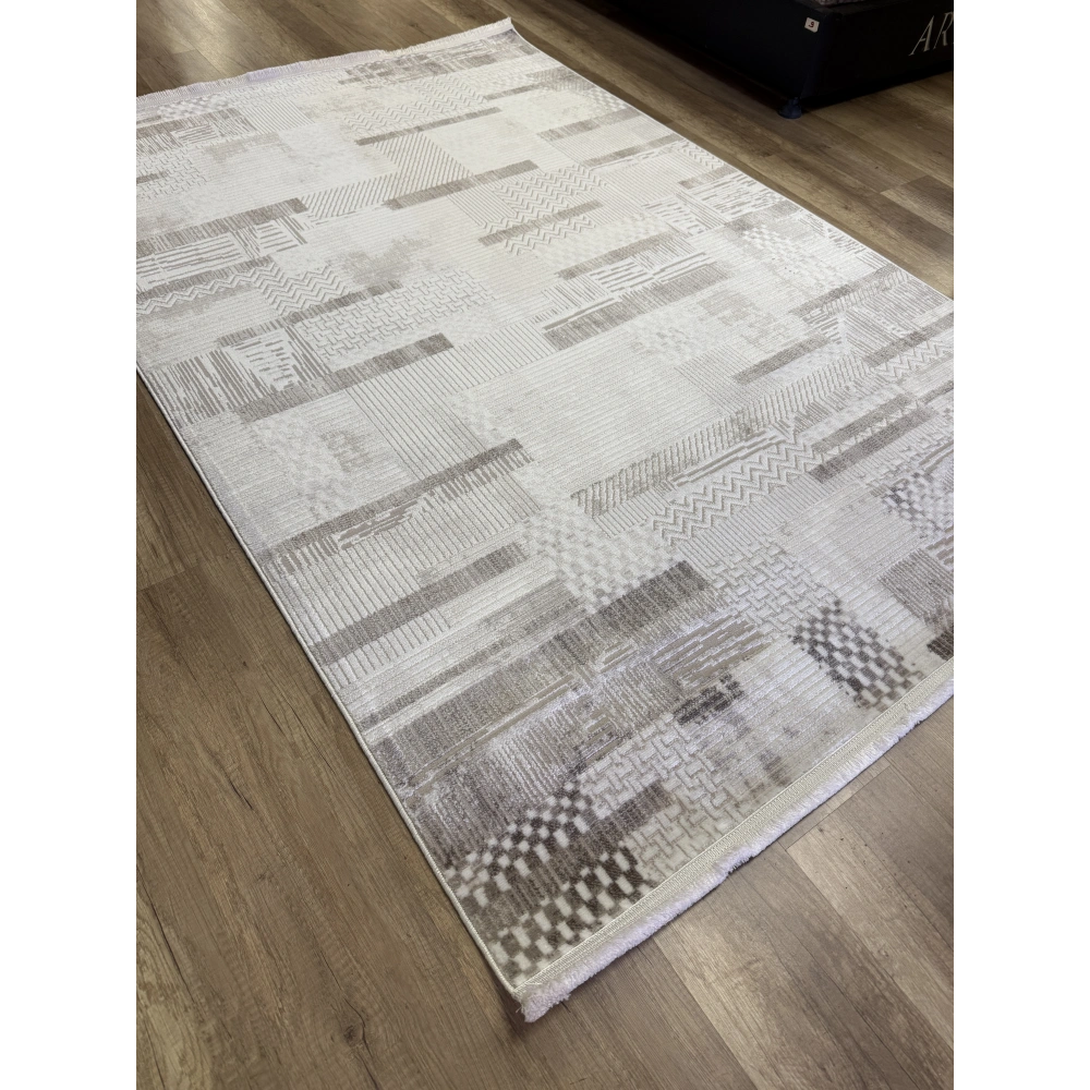 Hoom Rugs Marsilya HL431 Cream Brown Modern Salon Halısı