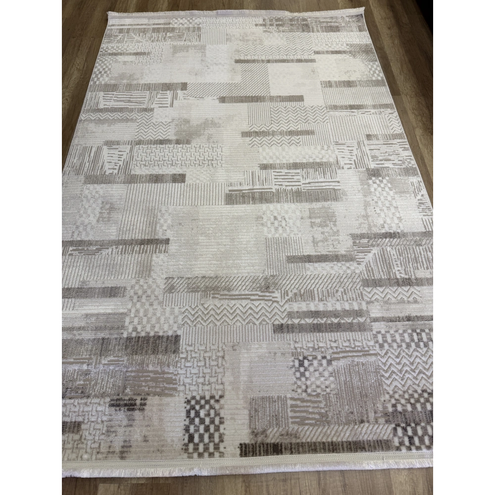 Hoom Rugs Marsilya HL431 Cream Brown Modern Salon Halısı