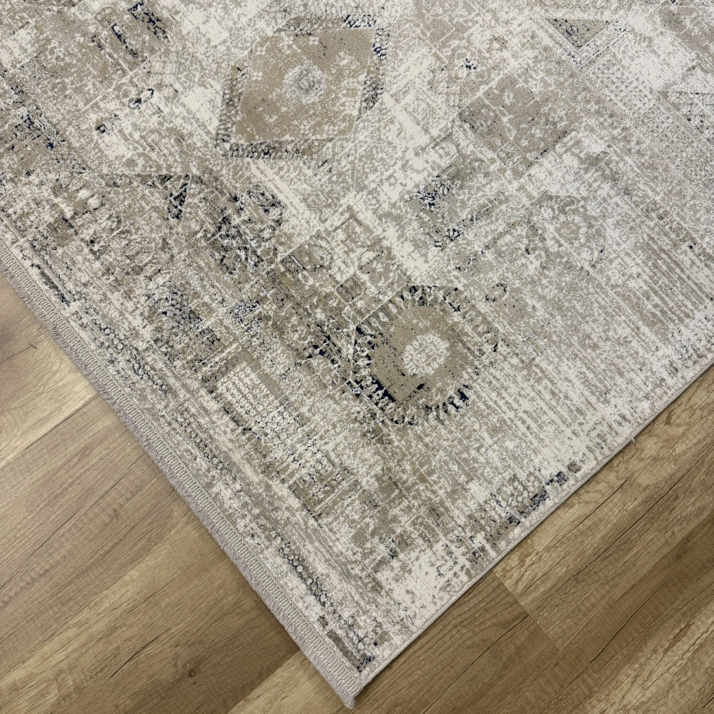Luxess Halı Roma 1129 Gri Krem Modern Salon Halısı