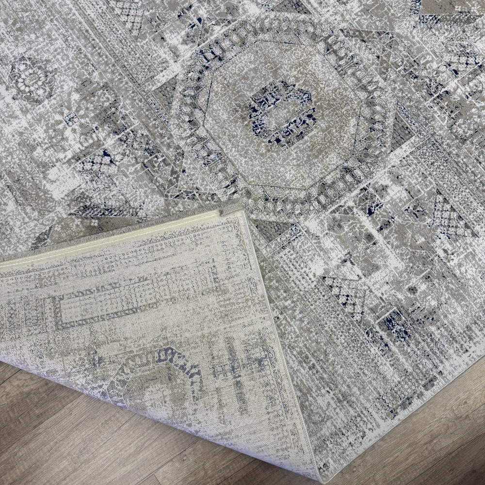 Luxess Halı Roma 1129 Gri Krem Modern Salon Halısı