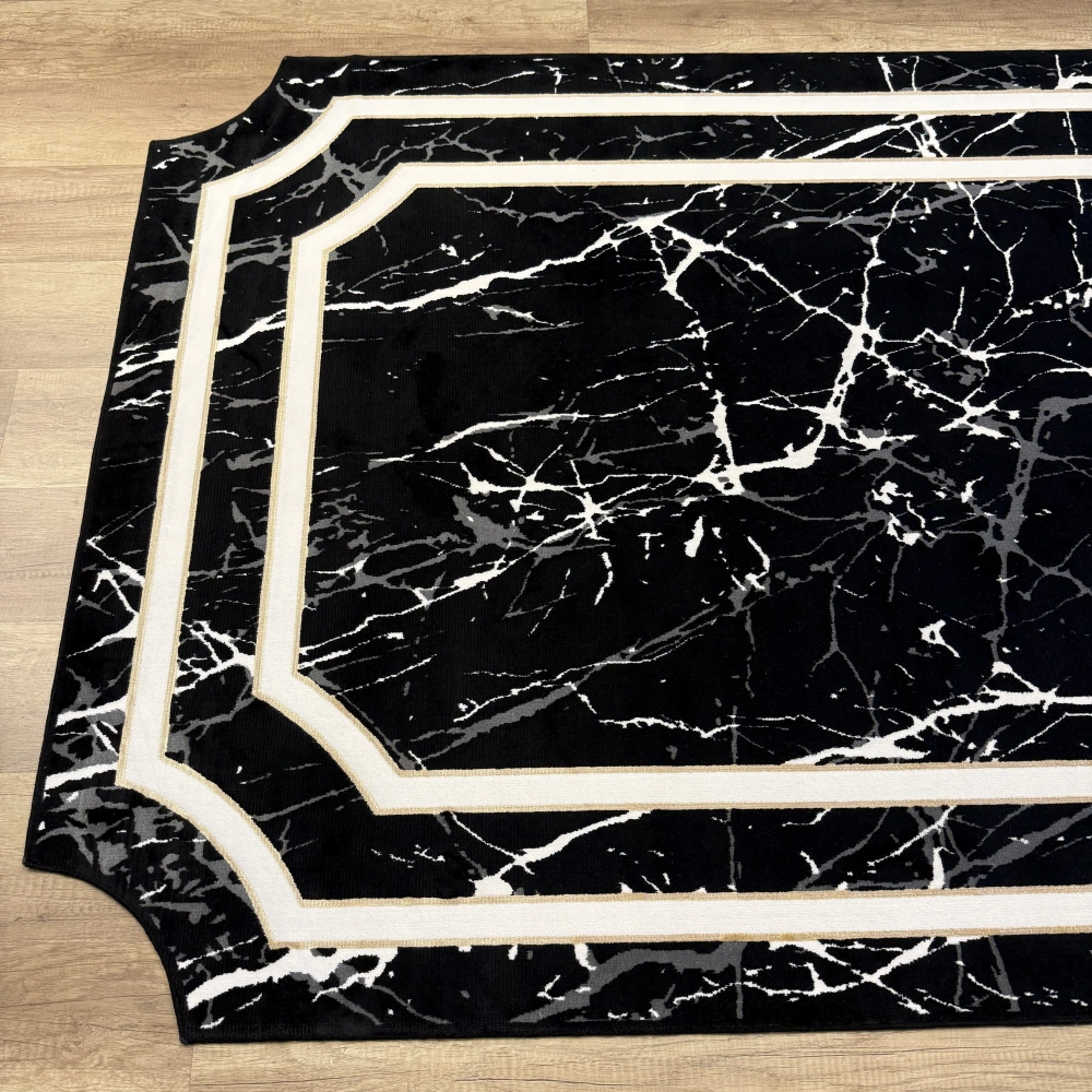 Bahariye Halı Deep 6088 X Siyah Modern Salon Halısı