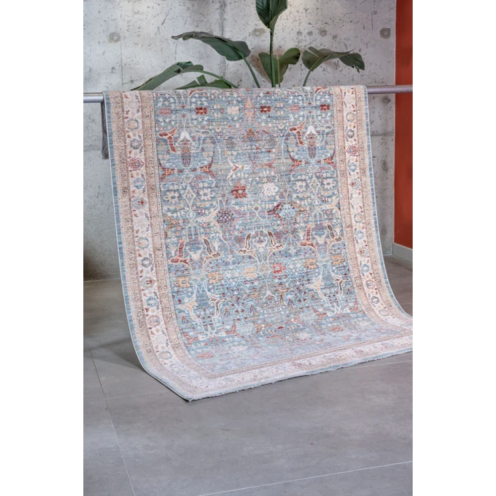 Apex Halı Ambiance 2932 Mavi Geleneksel Desenli Makine Halısı