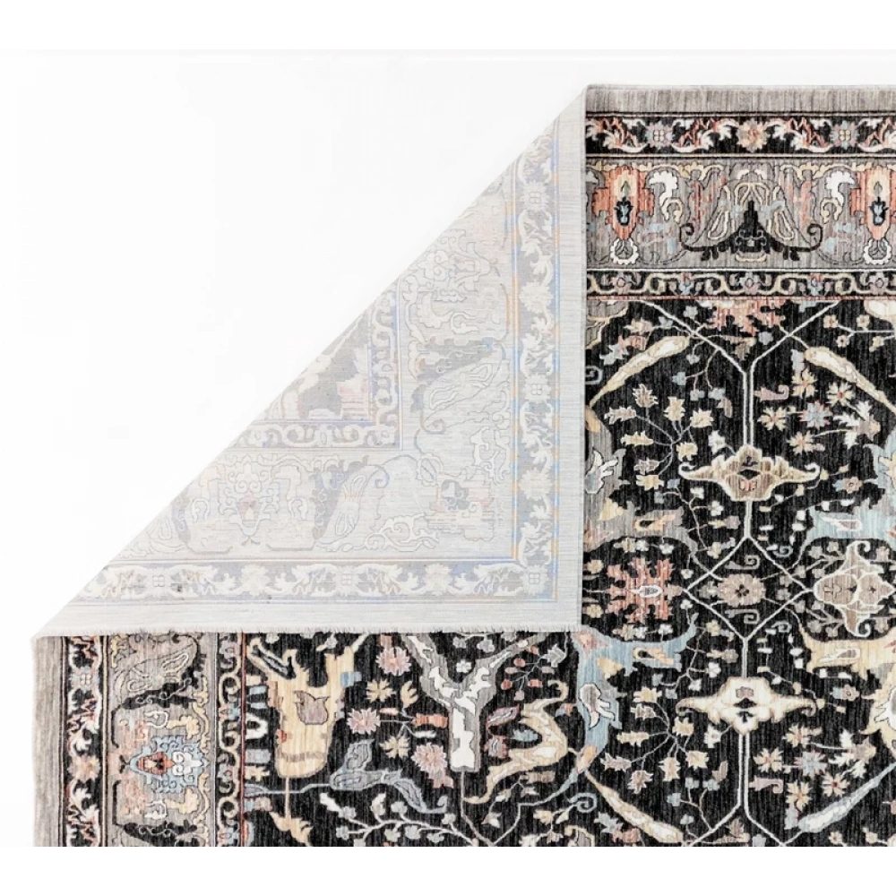 Apex Halı Ambiance 2971 Siyah Geleneksel Desenli Makine Halısı