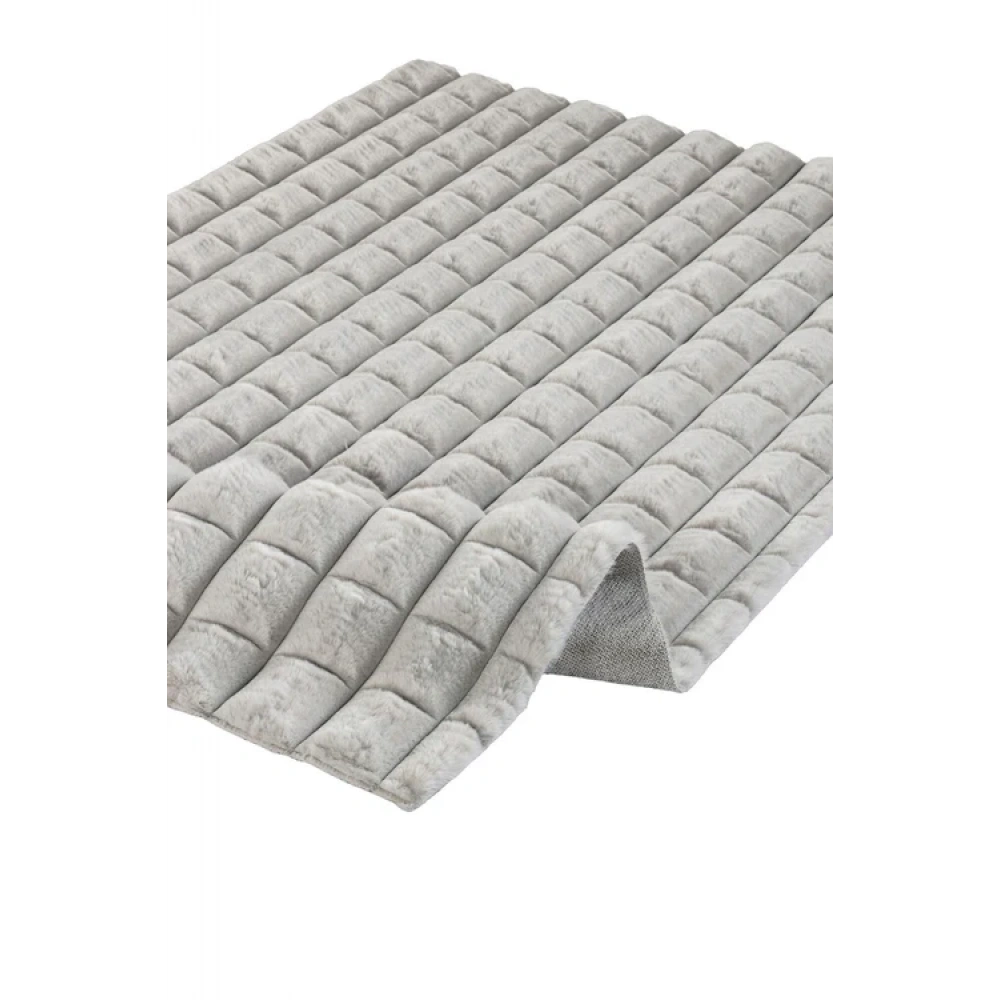 Apex Halı Diamante 7005 Gri Peluş Kaymaz Taban Dekoratif Halı