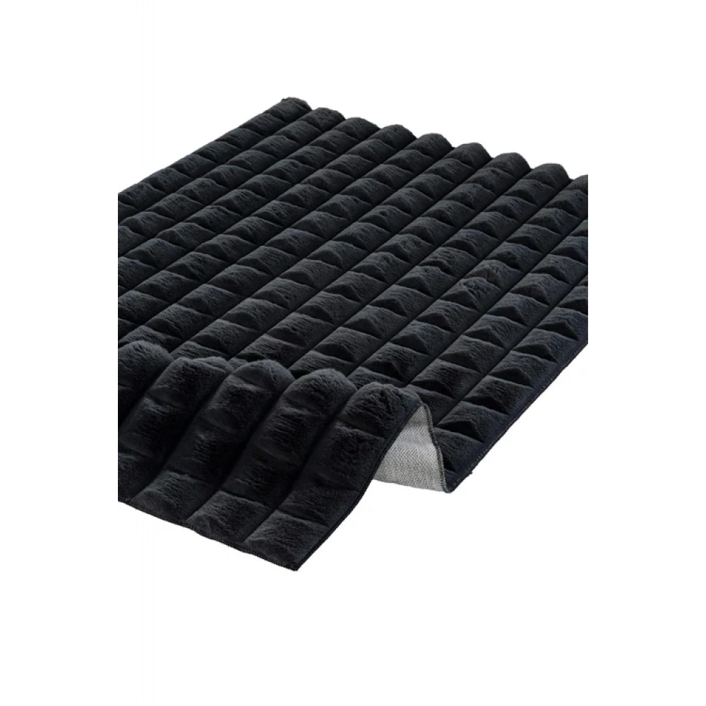 Apex Halı Diamante 7006 Antrasit Peluş Kaymaz Taban Dekoratif Halı