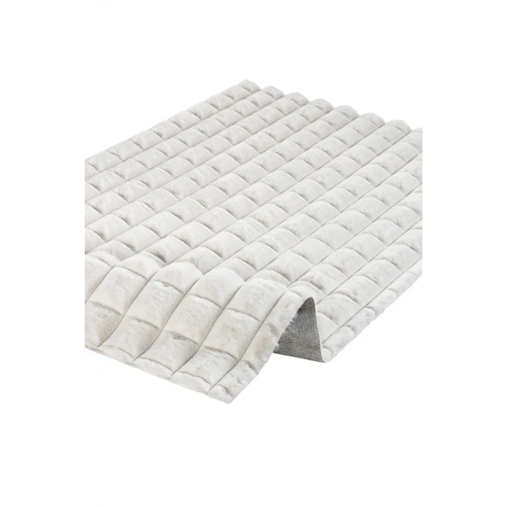 Apex Halı Diamante 7002 Krem Peluş Kaymaz Taban Dekoratif Halı