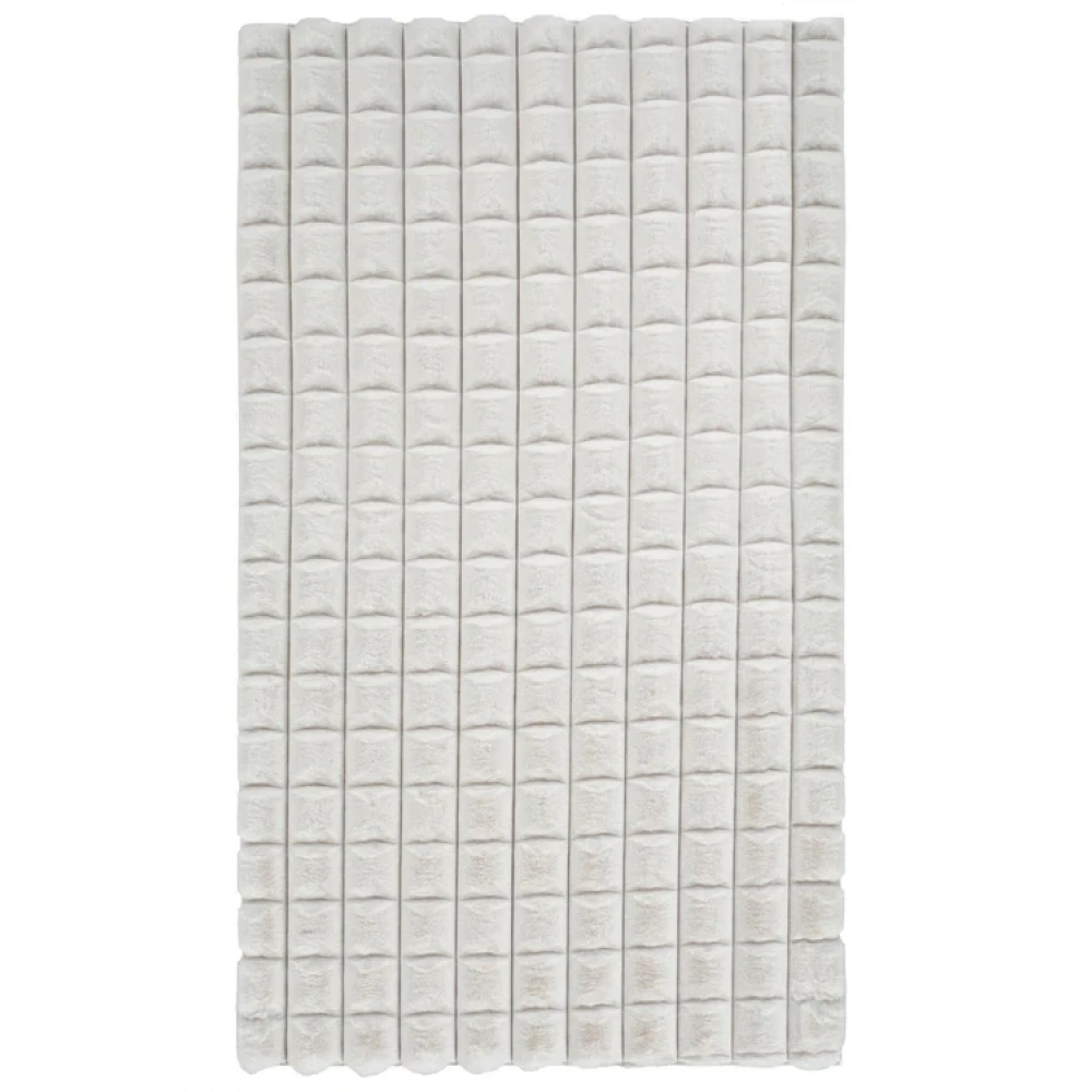 Apex Halı Diamante 7002 Krem Peluş Kaymaz Taban Dekoratif Halı