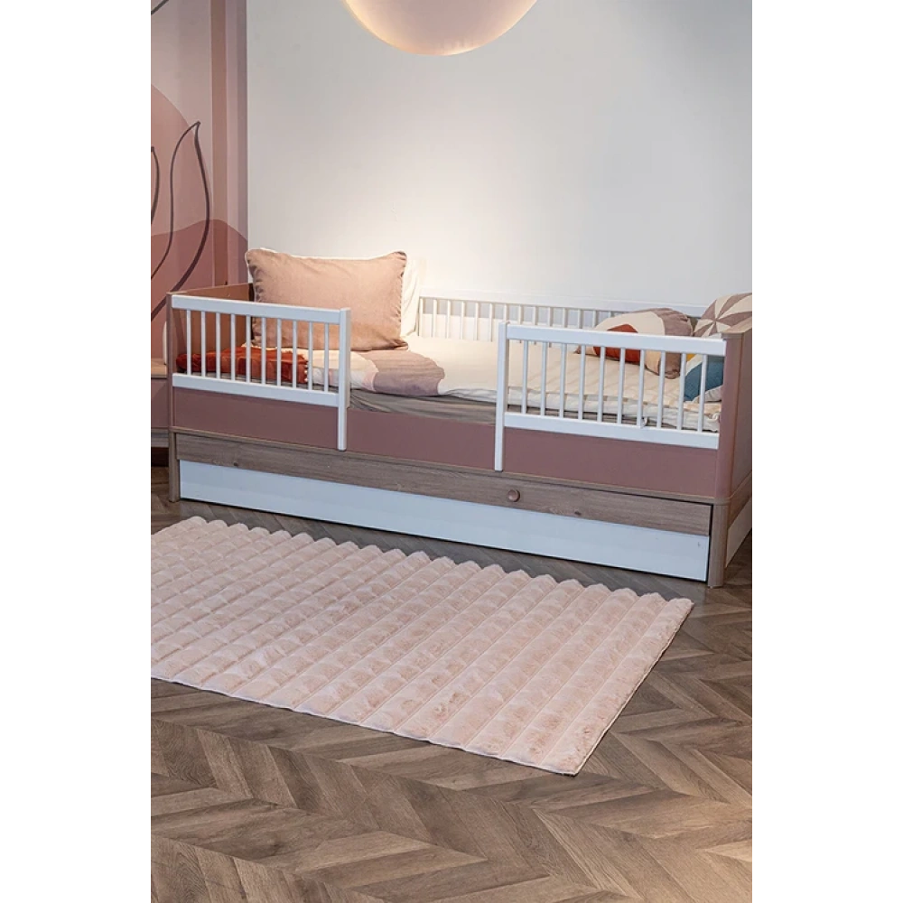 Apex Halı Diamante 7004 Pudra Peluş Kaymaz Taban Dekoratif Halı