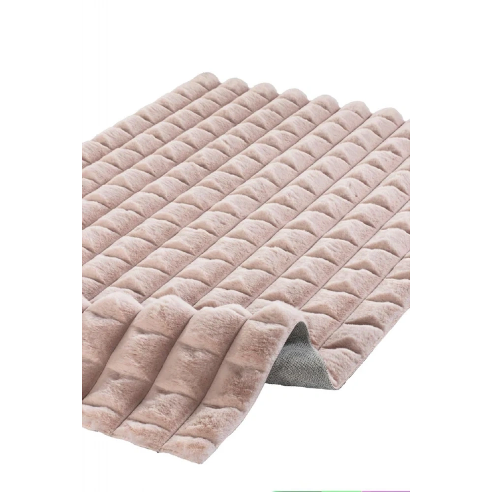 Apex Halı Diamante 7004 Pudra Peluş Kaymaz Taban Dekoratif Halı