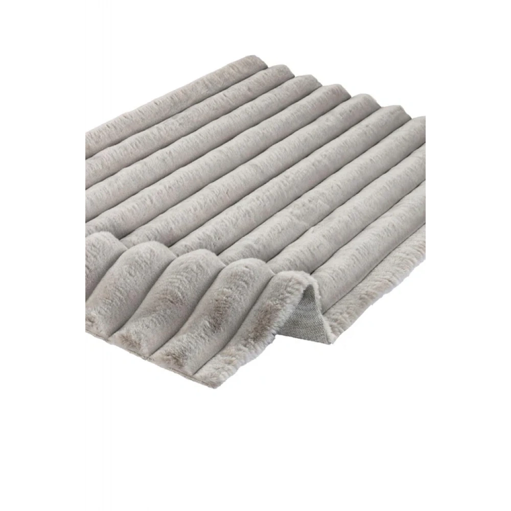 Apex Halı Linio 8055 Gri Peluş Kaymaz Taban Dekoratif Halı