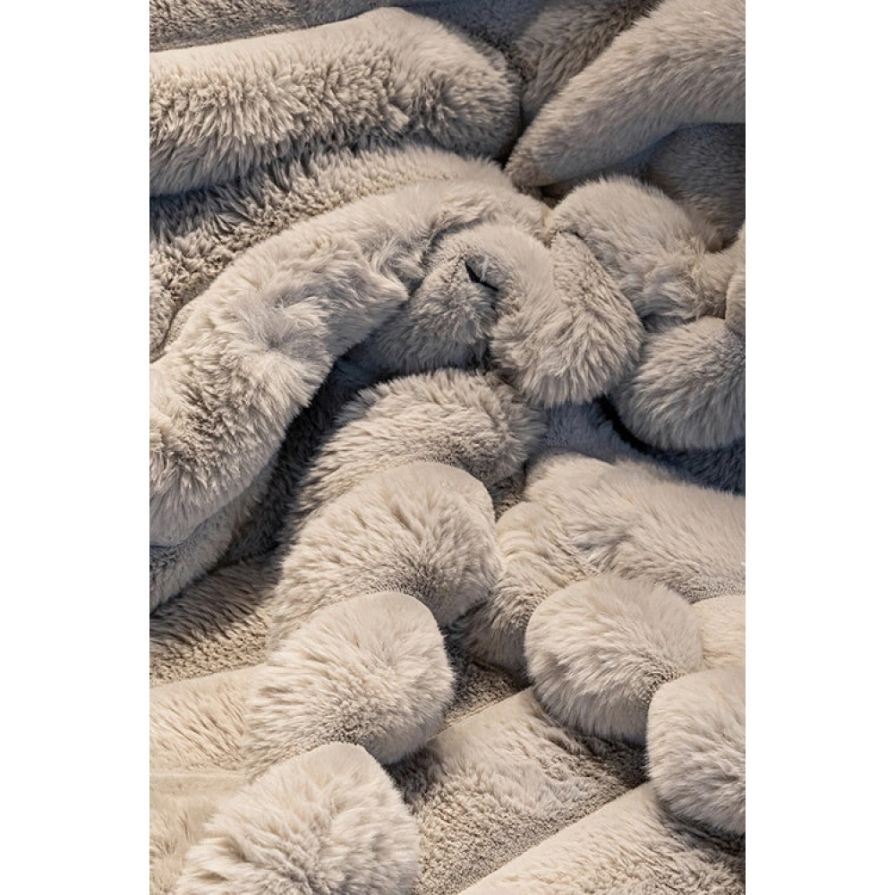 Apex Halı Linio 8055 Gri Peluş Kaymaz Taban Dekoratif Halı