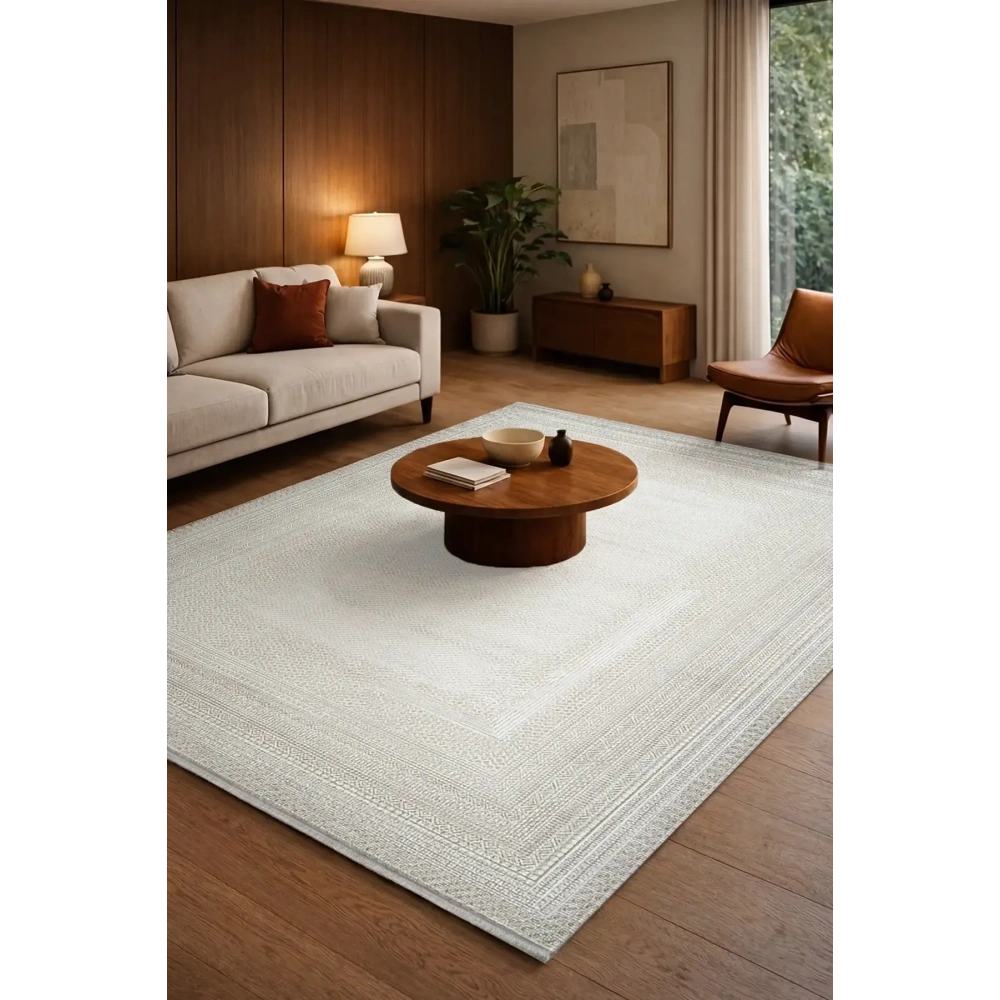 Hoom Rugs Doku 2105 Bej Modern Salon Halısı