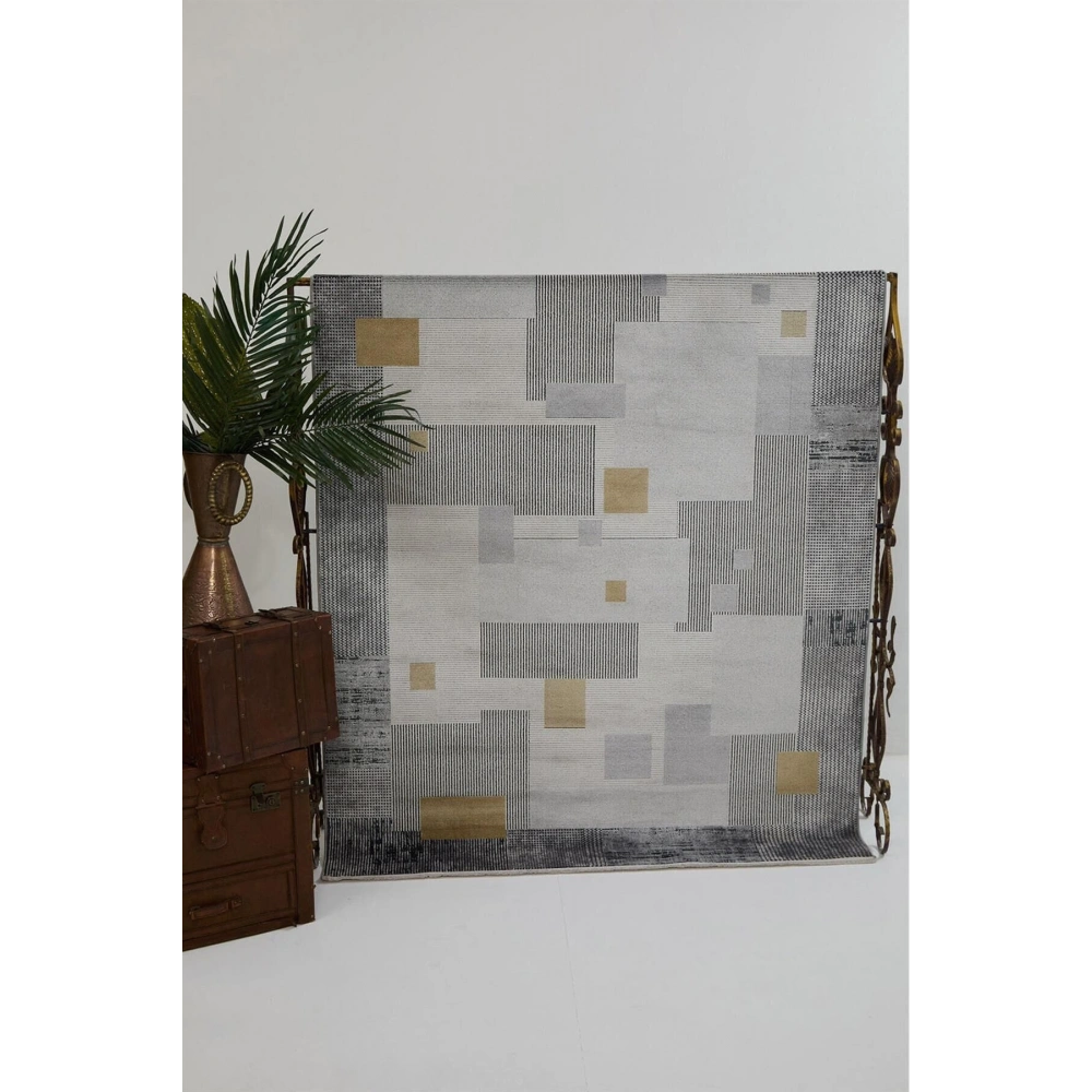 Hoom Rugs Natural 1709 Gri Sarı Klasik Salon Halısı