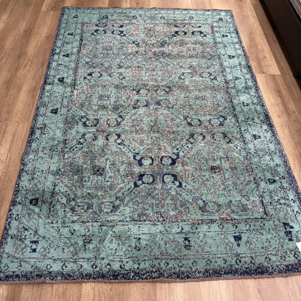 Hoom Rugs Arkaik PLZ 03 Lacivert Etnik Renkli Vintage Makine Halısı