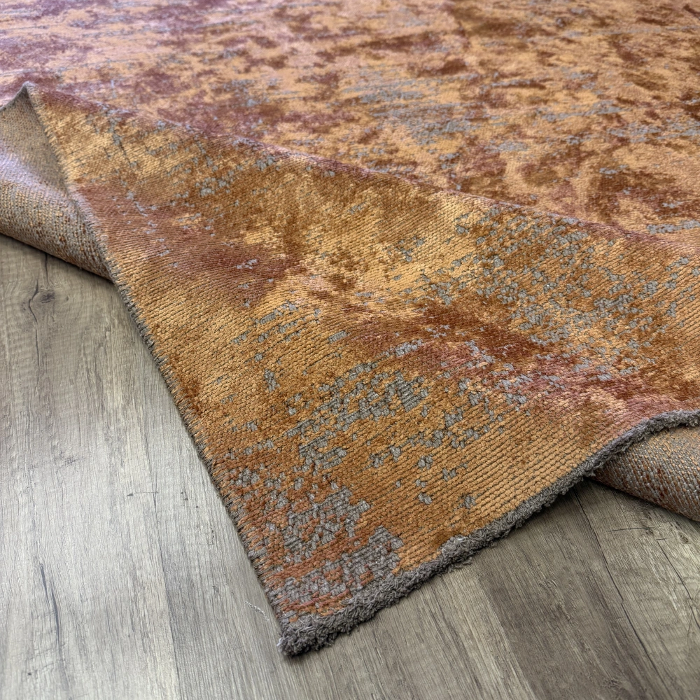 Hoom Rugs Arkaik PLZ 11 Kızıl Hardal Etnik Renkli Vintage Makine Halısı