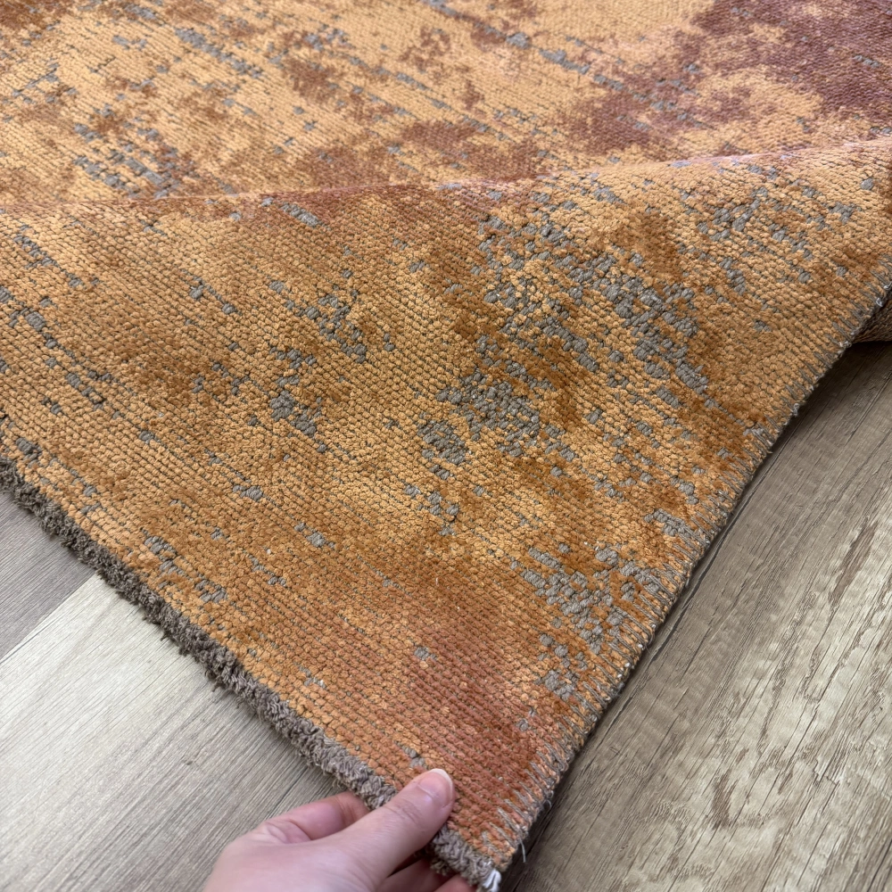 Hoom Rugs Arkaik PLZ 11 Kızıl Hardal Etnik Renkli Vintage Makine Halısı