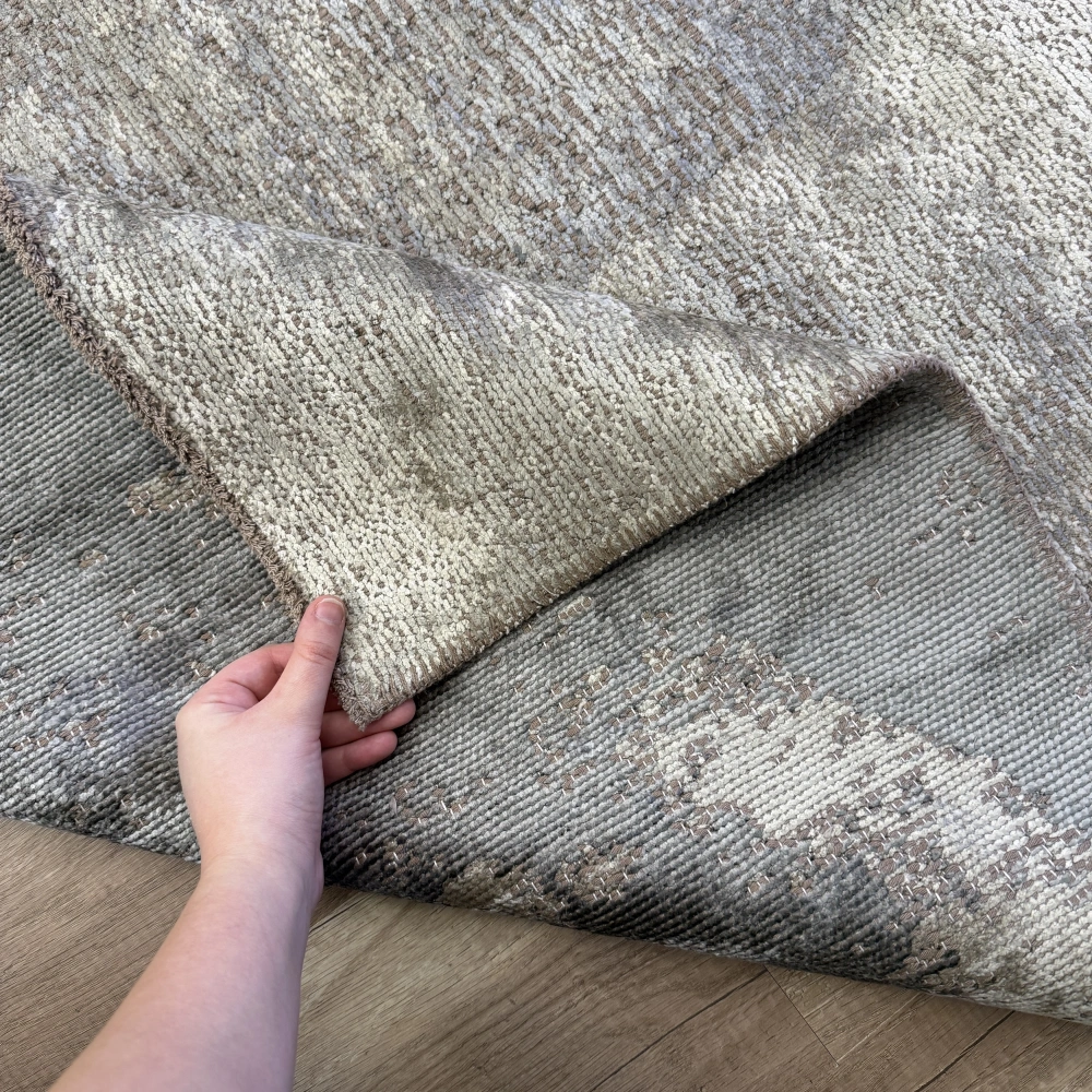 Hoom Rugs Arkaik PLZ 08 K.Antrasit Etnik Renkli Vintage Makine Halısı