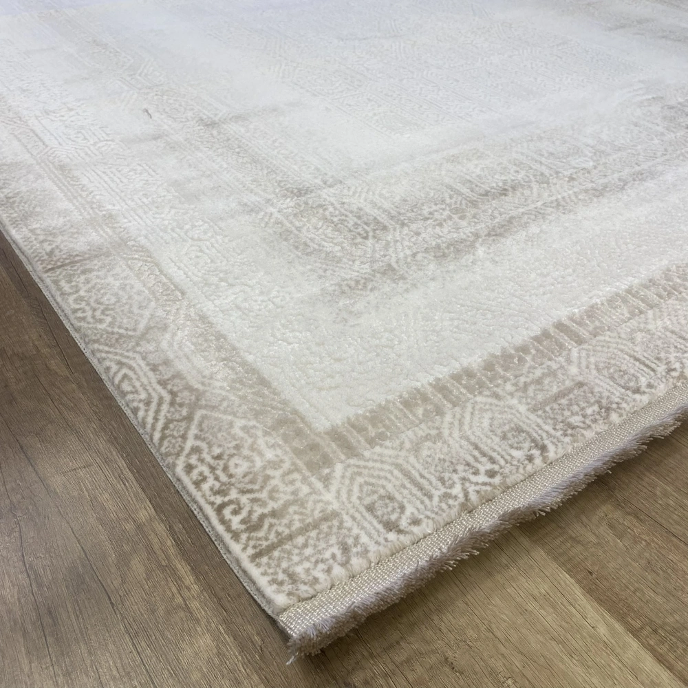 Hoom Rugs Sembol 2904 Bej Akrilik Dayanıklı Makine Halısı