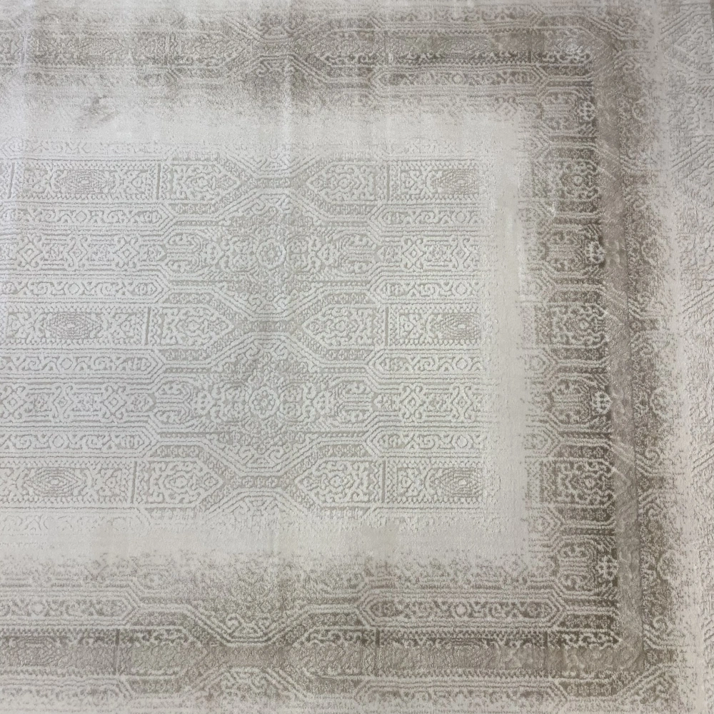 Hoom Rugs Sembol 2904 Bej Akrilik Dayanıklı Makine Halısı