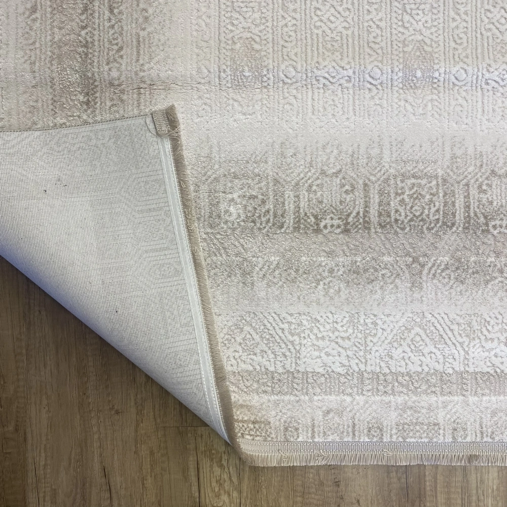 Hoom Rugs Sembol 2904 Bej Akrilik Dayanıklı Makine Halısı