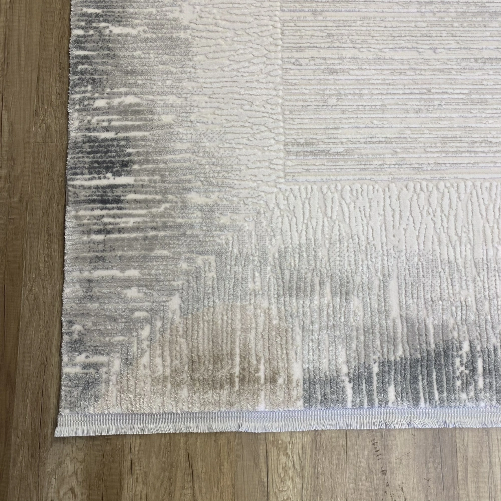 Hoom Rugs Sembol 2905 Gri Bej Akrilik Dayanıklı Makine Halısı