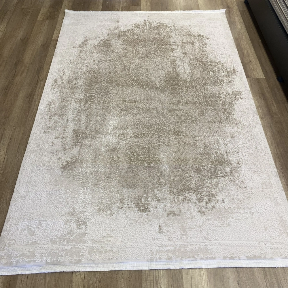 Hoom Rugs Sembol 2909 Bej Akrilik Dayanıklı Makine Halısı